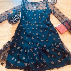 BB Dakota Tulle Stars Dress STAR STATUS METALLIC